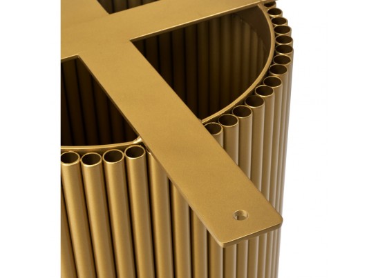 Стол Aura D110, керамогранит Ravena Natural, золотой в Каменске-Уральском