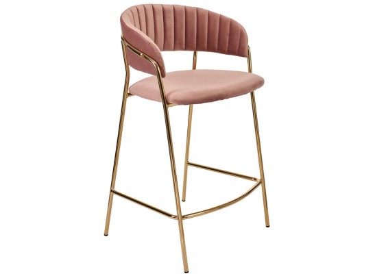 Комплект из 2-х стульев полубарных Turin пудровый с золотыми ножками в Каменске-Уральском