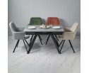 Стол Arthur раскладной 120-184x80x75см, керамогранит серый мрамор Greys Grey, чёрный в Каменске-Уральском