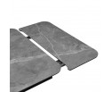 Стол Arthur раскладной 120-184x80x75см, керамогранит серый мрамор Greys Grey, чёрный в Каменске-Уральском