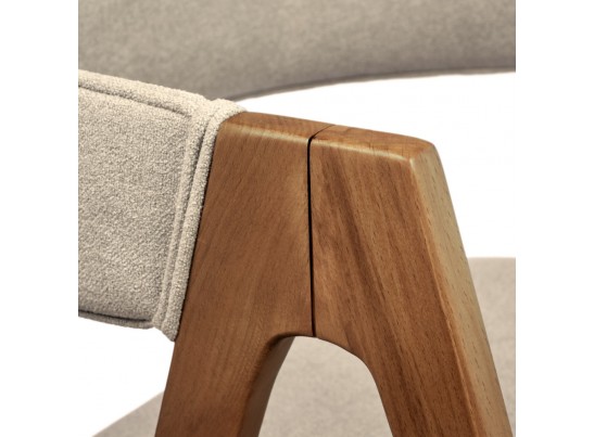 Стул Alan латте букле с ножками цвета орех в Каменске-Уральском