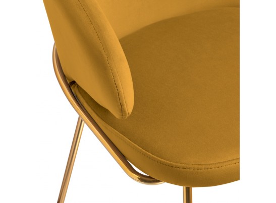 Стул-полукресло Emil медовый с золотыми ножками в Каменске-Уральском