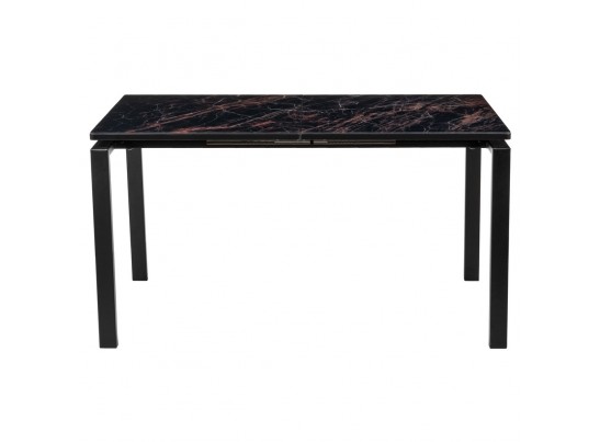 Стол Areal раскладной 140-180х80х75 чёрный мрамор с чёрными ножками в Каменске-Уральском