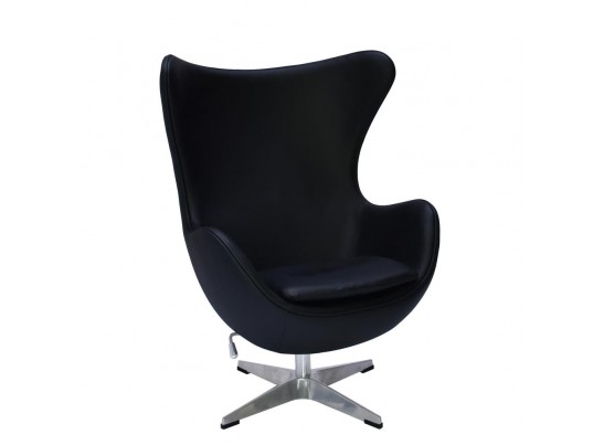 Кресло EGG CHAIR чёрный, натуральная кожа в Каменске-Уральском