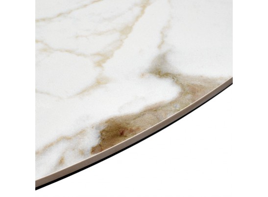 Стол Aura D110, керамогранит Ravena Natural, золотой в Каменске-Уральском