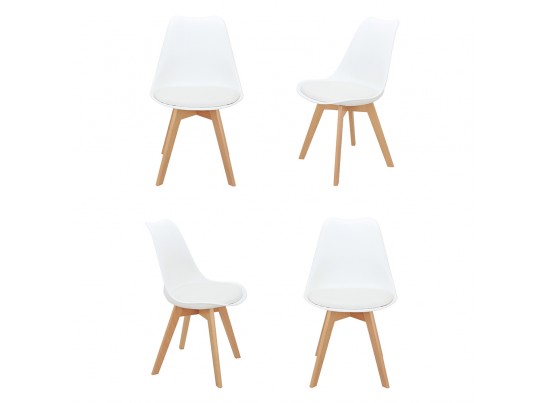 Комплект из 4-х стульев Eames Bon белый в Каменске-Уральском