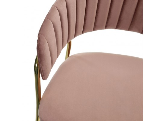 Комплект из 2-х стульев полубарных Turin пудровый с золотыми ножками в Каменске-Уральском