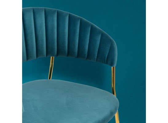 Стул Turin бирюзовый с золотыми ножками в Каменске-Уральском