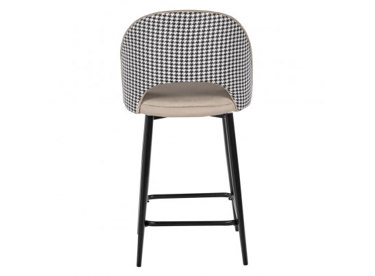 Стул полубарный Leo латте с жаккардом, поворотный механизм в Каменске-Уральском