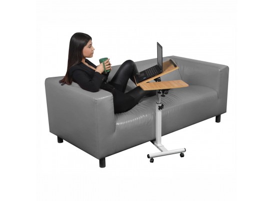 Стол многофункциональный Palma 60x40x62-96см, светлое дерево, белый в Каменске-Уральском