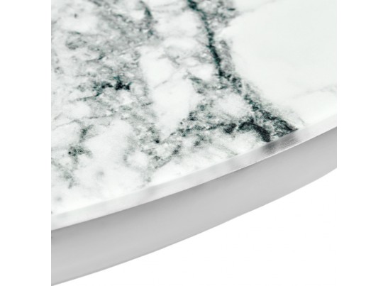 Набор кофейных столиков Tango белый мрамор с белыми ножками в Каменске-Уральском