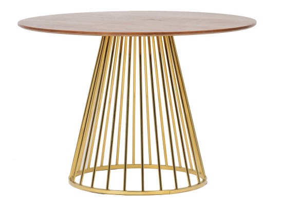 Стол Liverpool 100см, орех с золотистыми ножками в Каменске-Уральском