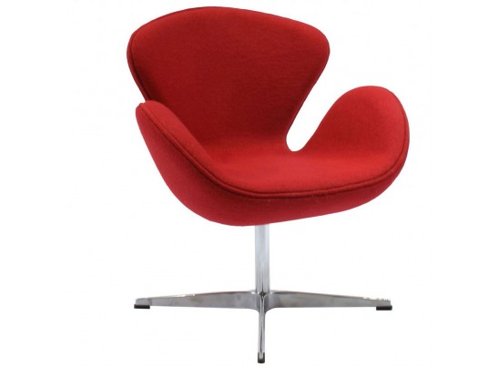 Кресло SWAN CHAIR красный кашемир в Каменске-Уральском