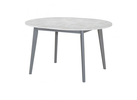 Стол Oslo круглый раскладной 110-140x110x76см, Бетон лайт, серый в Каменске-Уральском