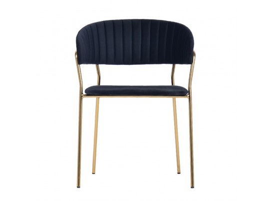 Комплект из 2-х стульев Turin чёрный с золотыми ножками в Каменске-Уральском