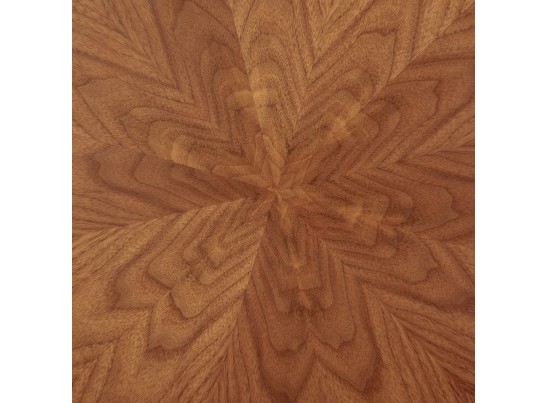 Стол Liverpool диам.110см, шпон орех лучевой набор, с золотистыми ножками в Каменске-Уральском