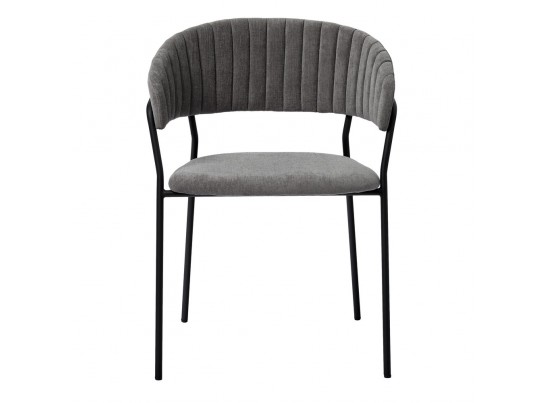 Комплект из 2-х стульев Turin серый вельвет с чёрными ножками в Каменске-Уральском