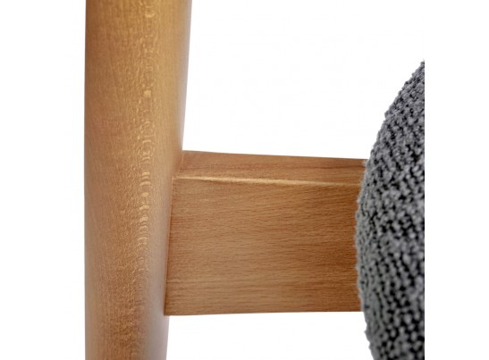 Стул Lucas тёмно-серый букле с ножками цвета орех в Каменске-Уральском