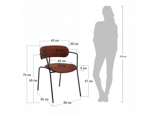 Стул Ant букле серый в Каменске-Уральском