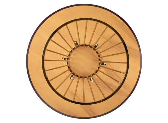 Стол Liverpool диам.110см, шпон орех лучевой набор, с золотистыми ножками в Каменске-Уральском