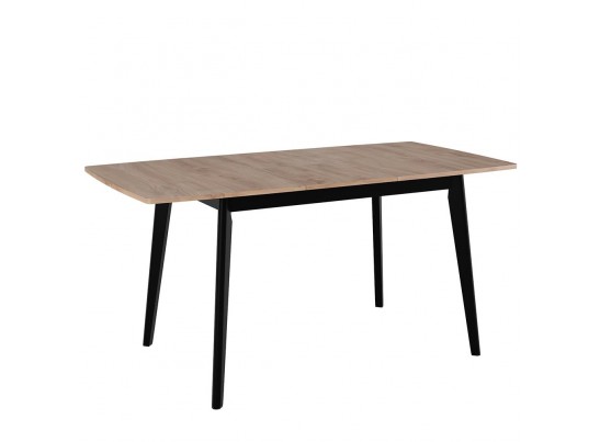 Стол Oslo раскладной 120-160x80x75см, Дуб Навара, чёрный в Каменске-Уральском