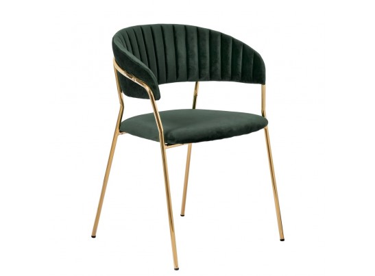Комплект из 2-х стульев Turin зеленый с золотыми ножками в Каменске-Уральском