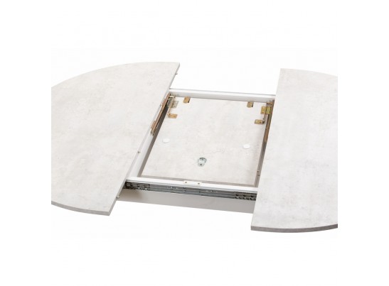 Стол Oslo круглый раскладной 110-140x110x76см, Бетон лайт, серый в Каменске-Уральском