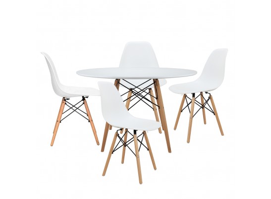 Комплект из 4-х стульев Eames белый в Каменске-Уральском
