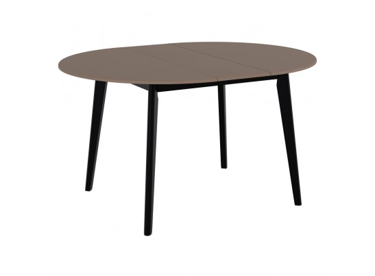Стол Marcel круглый раскладной 110-140x110x76см, Кофе, чёрный в Каменске-Уральском