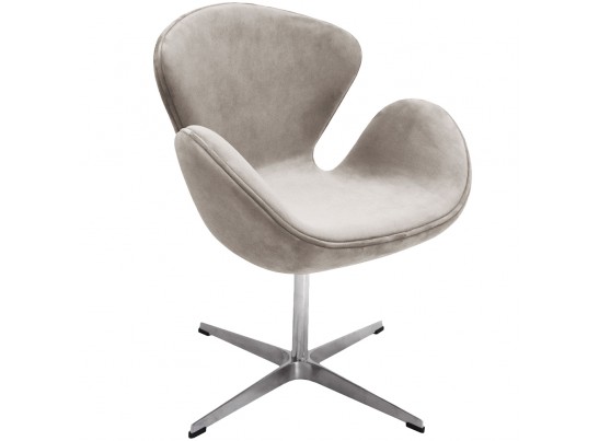 Кресло SWAN STYLE CHAIR латте, искусственная замша в Каменске-Уральском