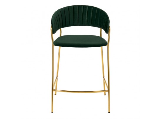 Стул полубарный Turin зеленый с золотыми ножками в Каменске-Уральском