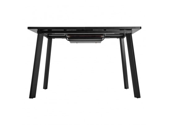 Стол Dublin раскладной 120-160х80х75 Дуб Вотан с чёрными ножками в Каменске-Уральском