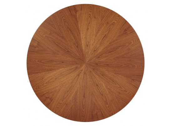 Стол Liverpool диам.110см, шпон орех лучевой набор, с золотистыми ножками в Каменске-Уральском