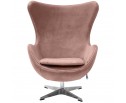 Кресло EGG CHAIR пыльно-розовый, искусственная замша в Каменске-Уральском