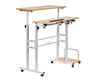 Стол многофункциональный Shuttle 80х58х80-130см, светлое дерево, белый