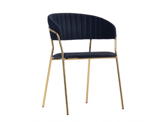 Комплект из 2-х стульев Turin чёрный с золотыми ножками в Каменске-Уральском