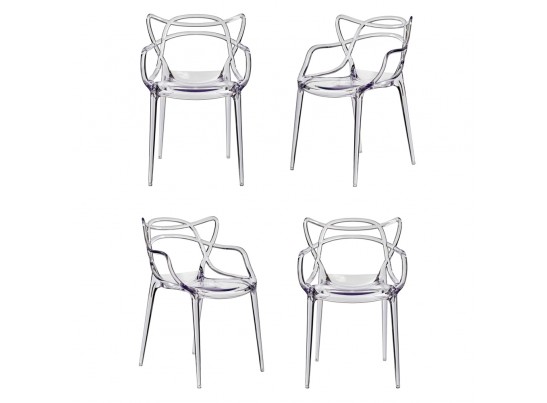 Комплект из 4-х стульев Masters прозрачный в Каменске-Уральском