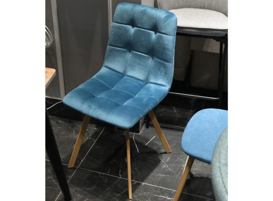 Комплект из 2-х стульев Easy тёмно-бирюзовый с ножками под дерево в Каменске-Уральском