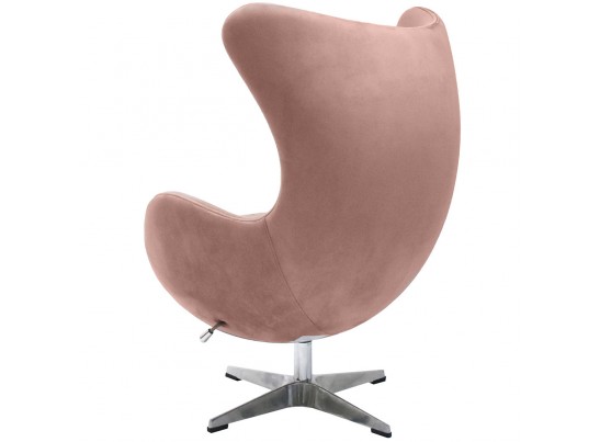 Кресло EGG CHAIR пыльно-розовый, искусственная замша в Каменске-Уральском