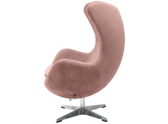 Кресло EGG CHAIR пыльно-розовый, искусственная замша в Каменске-Уральском