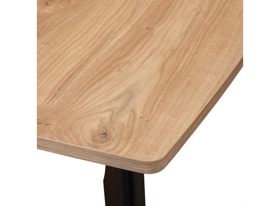 Стол Oslo раскладной 120-160x80x75см, Дуб Навара, чёрный в Каменске-Уральском