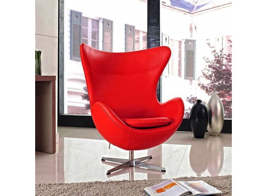 Кресло EGG CHAIR красный глянец в Каменске-Уральском