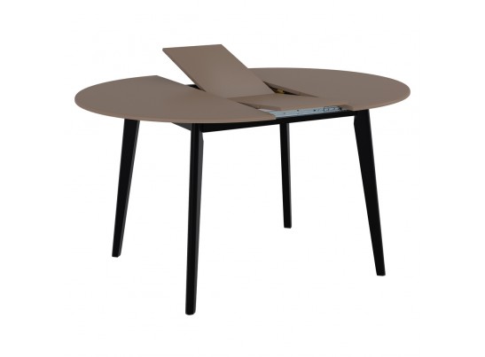 Стол Marcel круглый раскладной 110-140x110x76см, Кофе, чёрный в Каменске-Уральском