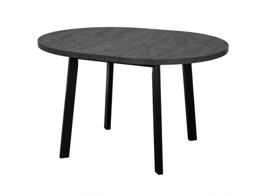 Стол Next круглый раскладной 100-130x100x76,5см, Угольный камень, чёрный в Каменске-Уральском