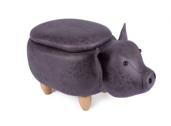 Пуф Поросенок с отсеком для хранения серовато-пурпурно-синий в Каменске-Уральском