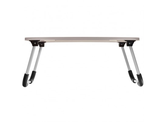 Стол складной с подстаканником «ЛАЙТ», 59,5x39,5x26,4см, мдф, металл, св. дерево, белый в Каменске-Уральском