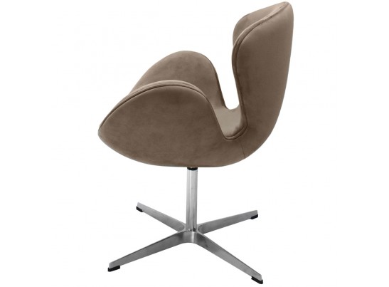 Кресло SWAN CHAIR латте, искусственная замша в Каменске-Уральском