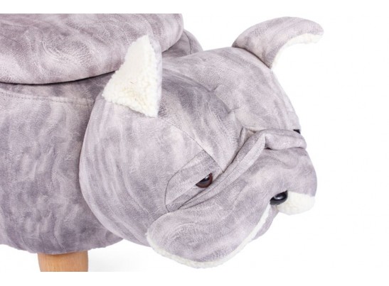 Пуф Бульдог светло-серый в Каменске-Уральском