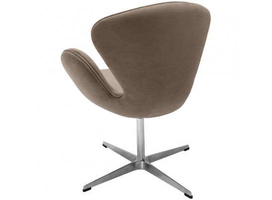 Кресло SWAN CHAIR латте, искусственная замша в Каменске-Уральском