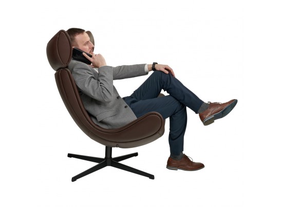 Кресло IMOLA коричневый, натуральная кожа в Каменске-Уральском